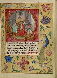 Horenbout Gerard Workshop Of Prints: Initial O: The Crowning with Thorns; Book of Hours