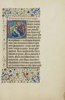 Stigmata Prints: Initial O: The Pieta with Saint John the Evangelist; Llangattock Hours