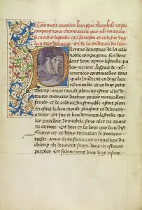 Anthony The Great Prints: Initial P: Bishop Theophilus and His Companions Following a Star for Forty Days