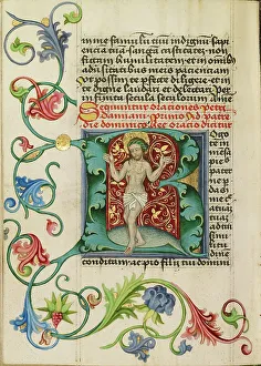 Initial Prints: Initial R: The Man of Sorrows; Prayer Book