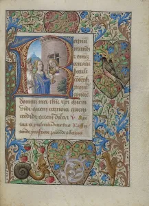 Communion Prints: Initial R: Saint Avia in Prison Receiving Communion from the Virgin; Book of Hours