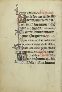 Letters Prints: Initial S: A Bishop before a Fire: Initial O: A Nimbed Monk and a Female Saint