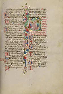 Letters Prints: Initial S: Bust Portrait of a Bearded Man, early 15th century. Creator: Cristoforo Cortese