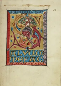 Decorated Initial Prints: Initial S: Christ as the Bridegroom with the Bride; Psalter