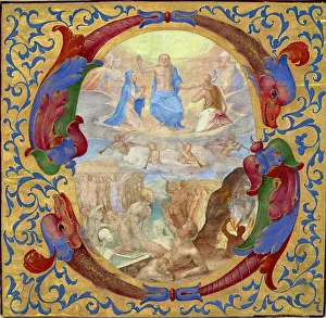 Blowing Prints: Initial S: The Last Judgment, about 1567-1572. Creator: Unknown