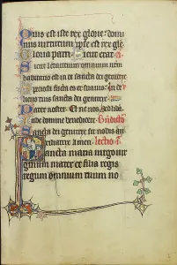 Letters Prints: Initial S: The Virgin and Child with Two Men in Prayer; Ruskin Hours