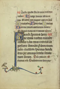 Letters Prints: Initial S: A Young Saint Speaking with a Nimbed Female Saint; Ruskin Hours
