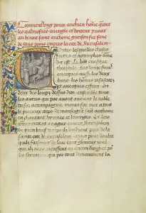 Visually Impaired Prints: Initial T: The Healing of the Blind after Touching the Body of Saint Anthony