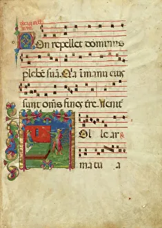Hymn Prints: Initial T: Isaac and Esau, about 1455-1461. Creator: Franco dei Russi