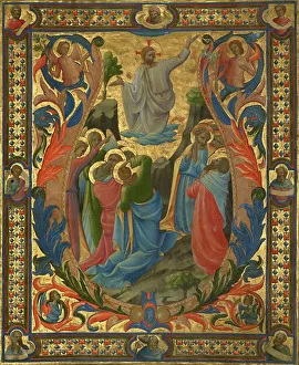 Floating Prints: Initial V: The Ascension, designed about 1410; completed about 1431