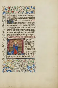 Pliers Prints: Initial V: Saint Apollonia with a Book and Tongs; Llangattock Hours