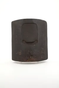 Ming Dynasty Prints: Inkstone in the shape of a Han dynasty roof tile, 16th century. Creator: Unknown
