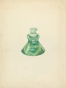 Glass Bottle Collection: Inkwell, 1935 / 1942. Creator: Jessica Price