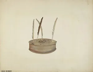 Ink Well Prints: Inkwell, c. 1940. Creator: Jessie M Youngs
