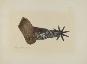Campbell Gerke Rose Prints: Inlaid Spur, c. 1937. Creator: Rose Campbell-Gerke