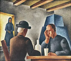 Beam Prints: In an Inn, 1927. Creator: Mikulas Galanda