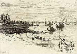 Paddling Prints: The Inn, Purfleet, 1869. Creator: Francis Seymour Haden