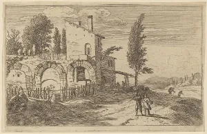 Swanevelt Herman Van Prints: Inn in the Ruins of the Palace of the Emperors. Creator: Herman van Swanevelt
