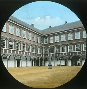 Cloister Gallery: Inner Court - Royal Military Academy, Breda, late 19th-early 20th century. Creator: Unknown