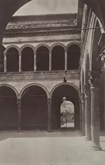 Sommer Prints: Inner courtyard, Palazzo Bevilacqua, Bologna, between 1880-1886. Creator: Giorgio Sommer