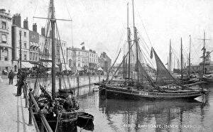 Images Dated 15th April 2008: The Inner Harbour at Ramsgate, Kent, early 20th century.Artist: Photochrom Co Ltd of London