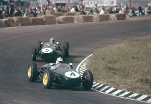 Corner Prints: Innes Ireland driving a Lotus 18, Dutch Grand Prix, Zandvoort, 1960