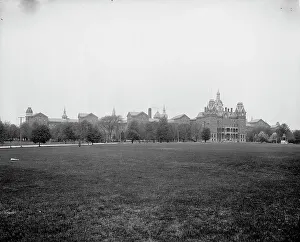 Madhouse Prints: Insane Asylum, Columbus, O[hio], between 1900 and 1906. Creator: Unknown