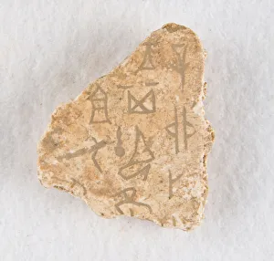 Inscribed bone fragment ('oracle bone'), Late Shang dynasty, ca. 1300-1050 BCE