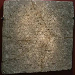 Inscribed slab from the palace of Sargon II in Dur-Sharrukin, Khorsabad, 8th cen. BC. Artist: Assyrian Art
