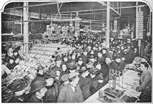 Shop Worker Prints: Inside a big provision stores, Hammersmith, London, 1901 (1903)