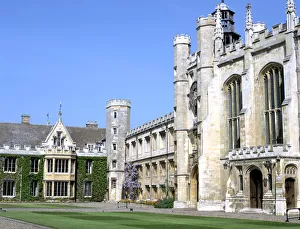 Newton Prints: Inside the Great Court, Trinity College, Cambridge, Cambridgeshire