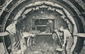 Cecil J Allen Collection: Inside a Greathead Tunnelling Shield, 1926