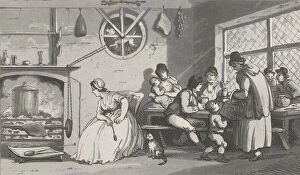 Journey Gallery: Inside of a Kitchen at Newcastle, from 'Remarks on a Tour to North and South Wales', 1800