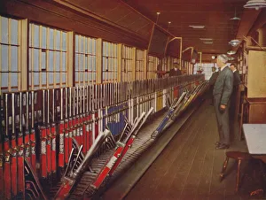 Inside the Locomotive Yard Signal-Box, York, 1926