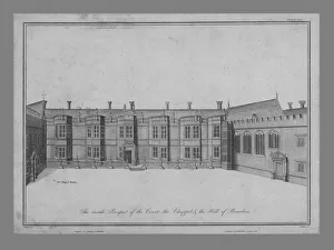 Vertue Prints: The inside prospect of the Court, the Chappel and the Hall of Beaulieu, 1786