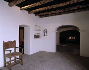 Inside the reconstructed birthplace and museum of the painter Francisco de Zurbaran