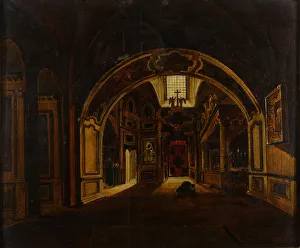 Saratov Prints: Inside view of the Lower church of Saint Basils Cathedral in Moscow