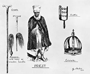 Rattle Prints: Insignia of priesthood, 1912. Artist: G Schulein