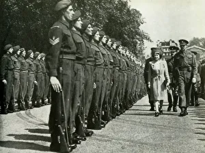 Morrah Dermot Michael Macgregor Prints: Inspecting The Grenadier Guards - May, 1945, 1947. Creator: Unknown