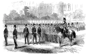 Militia Prints: Inspection of the City of London Militia, 1858. Creator: Unknown