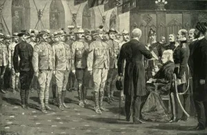 Berkshire Prints: The Inspection of Colonial Soldiers at Windsor Castle by Queen Victoria