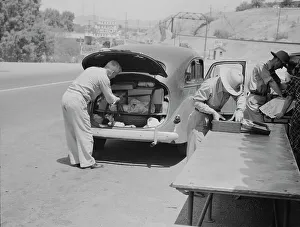 Quarantine Prints: Inspection station on the California-Arizona state line maintained by
