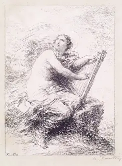 Inspiration Prints: Inspiration, c1895. Creator: Henri Fantin-Latour