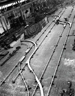 Installation of trackwork in an ICI Plant, Sheffield, South Yorkshire, 1963. Artist