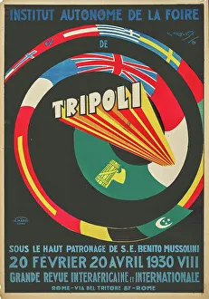 1929 Prints: Institut Autonome de la Foire Tripoli 1930