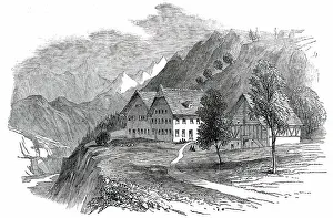 Altitude Prints: Institution for Cretins at Interlacken, Switzerland, 1850. Creator: Unknown