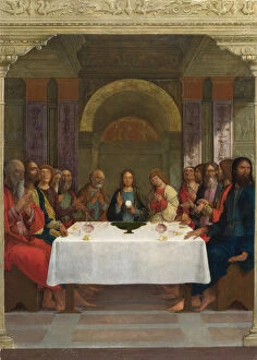 Bread And Wine Collection: The Institution of the Eucharist, c.1490-1495. Artist: De Roberti, Ercole (c. 1450-1496)
