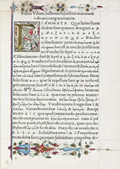 Language Prints: Institutiones graecae grammaticae, 1497-8. Creator: Unknown