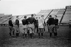 American Football Prints: Instructing Yale football team, between c1910 and c1915. Creator: Bain News Service