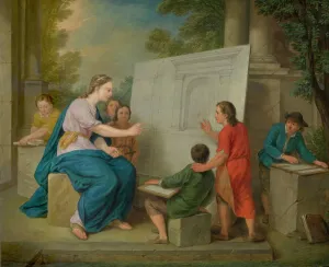 Learning Prints: Instruction in Perspective, 1761. Creator: Cornelis Joseph d'Heur